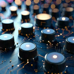 Close-up Of Sensor Array With Close-up Circuit
