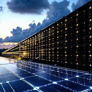 Solar Panel With Data Streams With Large Solar