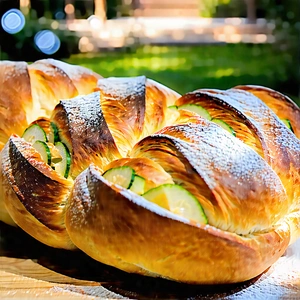 Lifestyle Editorial Photography: Artisanal Bread Prepared With Seasonal Produce With Delicious Pastry,