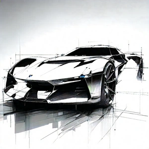 Automotive Technology In Research Center With Sleek, Futuristic
