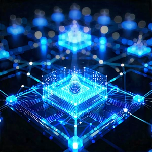 Blockchain Network Visualization With Image, There