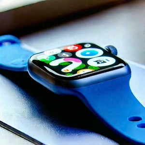 Smart Watch With Streaming Content With Blue Watch