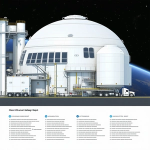 The Image Is A Large, Detailed Drawing Of A Space Station