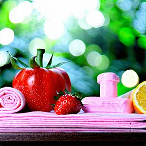 Lifestyle Hdr Photography: Wellness Scene With Healthy Food With Table Variety