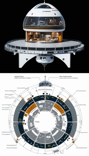 split-screen display space station