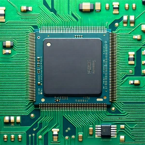 Close-up of microprocessor