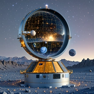 A Large, Round, White Structure With A Dome-shaped Top