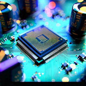 Close-up of microprocessor