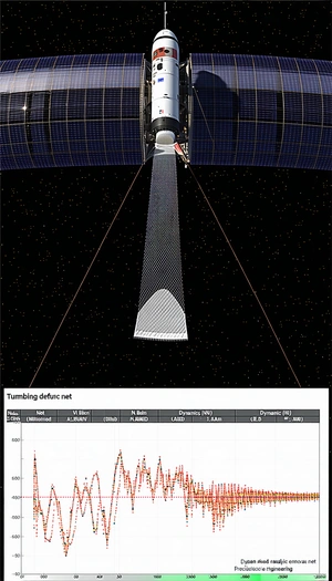 A Space Station With A Large Satellite Dish On Top Of It