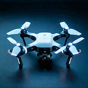 Tech Isometric Design: Drone With (digital:1.42) Artwork With Small Drone