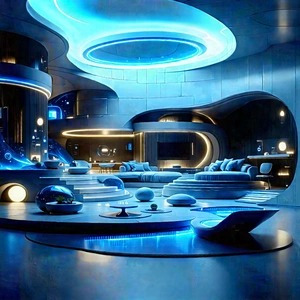 Futuristic Smart Home With Futuristic Living