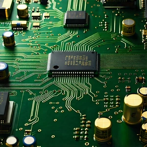 Close-up of electronic circuit