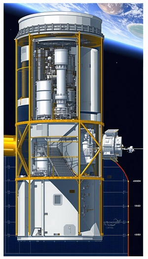 The Image Is A Computer-generated (cgi) Drawing Of A Space Station