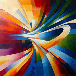 Abstract Acrylic Painting: Abstract interpretation of magnetic fields
