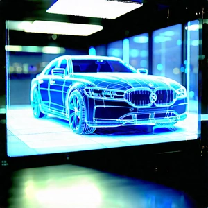 Automotive Technology In Modern Laboratory With Blue Displayed
