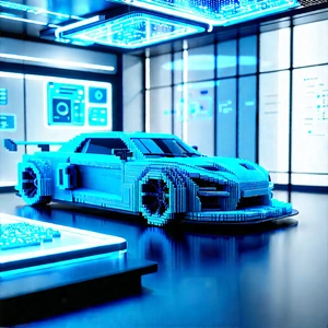 Automotive technology in (modern:1.26) laboratory