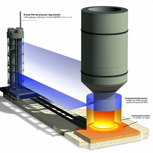 A Large, Cylindrical Object With A Blue Light Shining On It