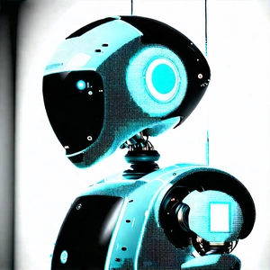 Robot with (digital:1.41) particles