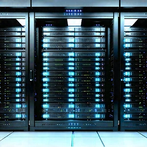 Server Rack With Laser Scanning With Large Computer