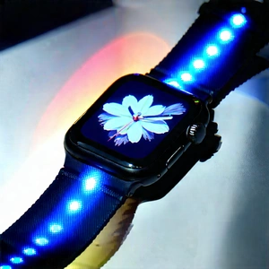 Smart watch with glowing screen
