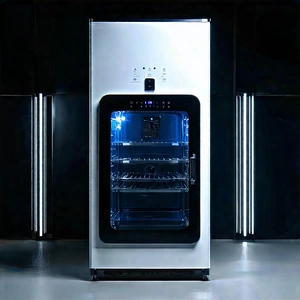 Innovative Smart Appliance (design:1.35) With White Refrigerator