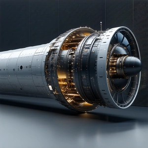 A Large, Open Engine Is Displayed In A Room