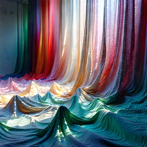 Abstract Generative Art: Fabric installation with texture