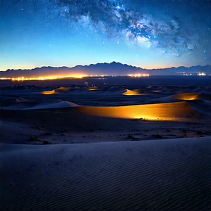 Nature Tilt-shift Photography: Desert (landscape:1.48) During Night With Captures Beautiful