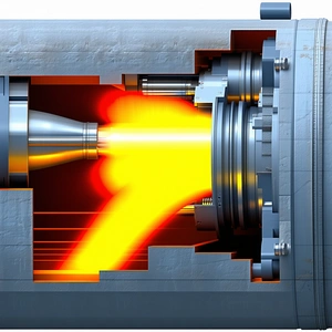 A Large Metal Cylinder Is Filled With A Bright Yellow Flame