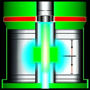 A Green And Red Light Is Shining Through A Green And Red Tube