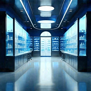Healthcare Technology In Research Center With Large, Well-lit