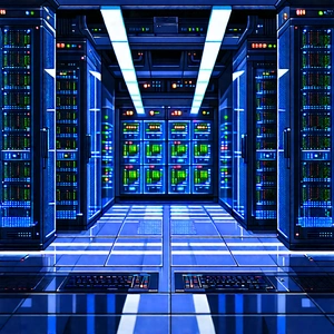 Futuristic Server Room With Image, There