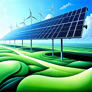 Innovative Renewable Energy (design:1.31) With Large Solar