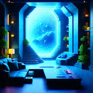 Futuristic Tech Startup Office With Image, There