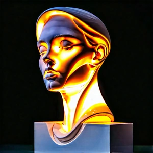 Urban Commercial Photography: Modern sculpture with sunset glow