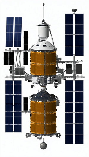 computer-generated (CGI) illustration spacecraft