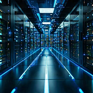 Futuristic Server Room With Image, There