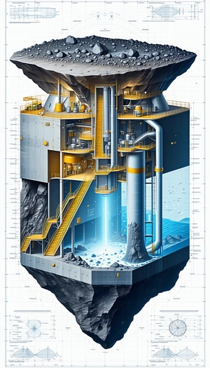 In The Image, There Is A Large, Futuristic-looking Structure With A Massive Hole In The Center