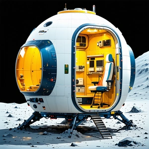 A Futuristic Spacecraft With A Large Dome-shaped Structure On Top
