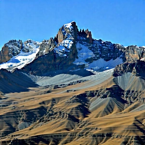 Nature Landscape Photography: Aerial View Of Mountain Range With Majestic Mountain