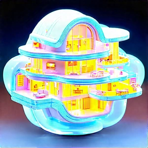 Futuristic Smart Home With Large, Futuristic-looking