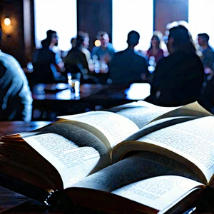 Lifestyle Octane Render: Book club with community group