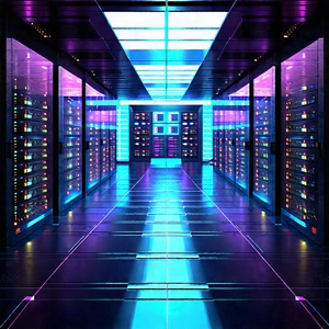 (futuristic:1.23) server room