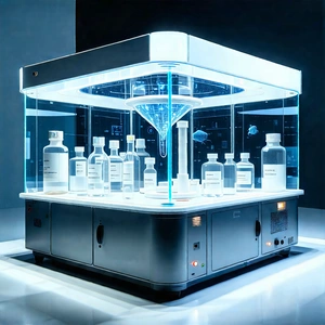 Tech Product Photography: (futuristic:1.25) Research Laboratory With Large, Modern