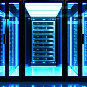 Server rack with holographic projection