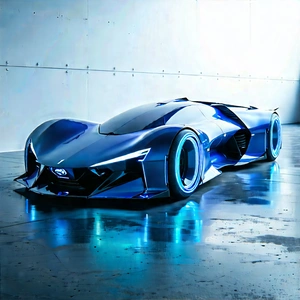 Innovative Electric Vehicle Design With Futuristic Blue