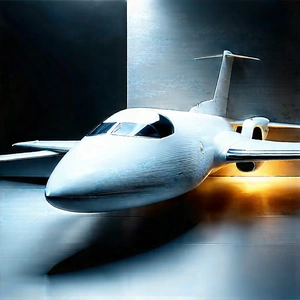 Aerospace Technology In Manufacturing Facility With White Airplane