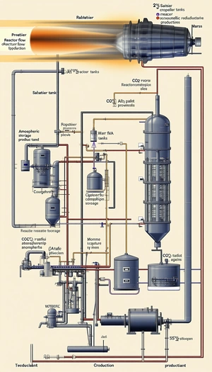 A Diagram Is Shown Of A Chemical Plant, With A Large Tank At The Center