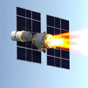 A Space Shuttle Is Shown In The Image, With Its Engine On