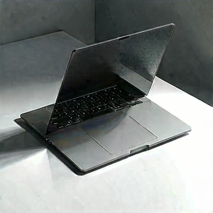 Laptop With Digital Artwork With Laptop Computer